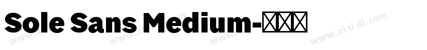Sole Sans Medium字体转换